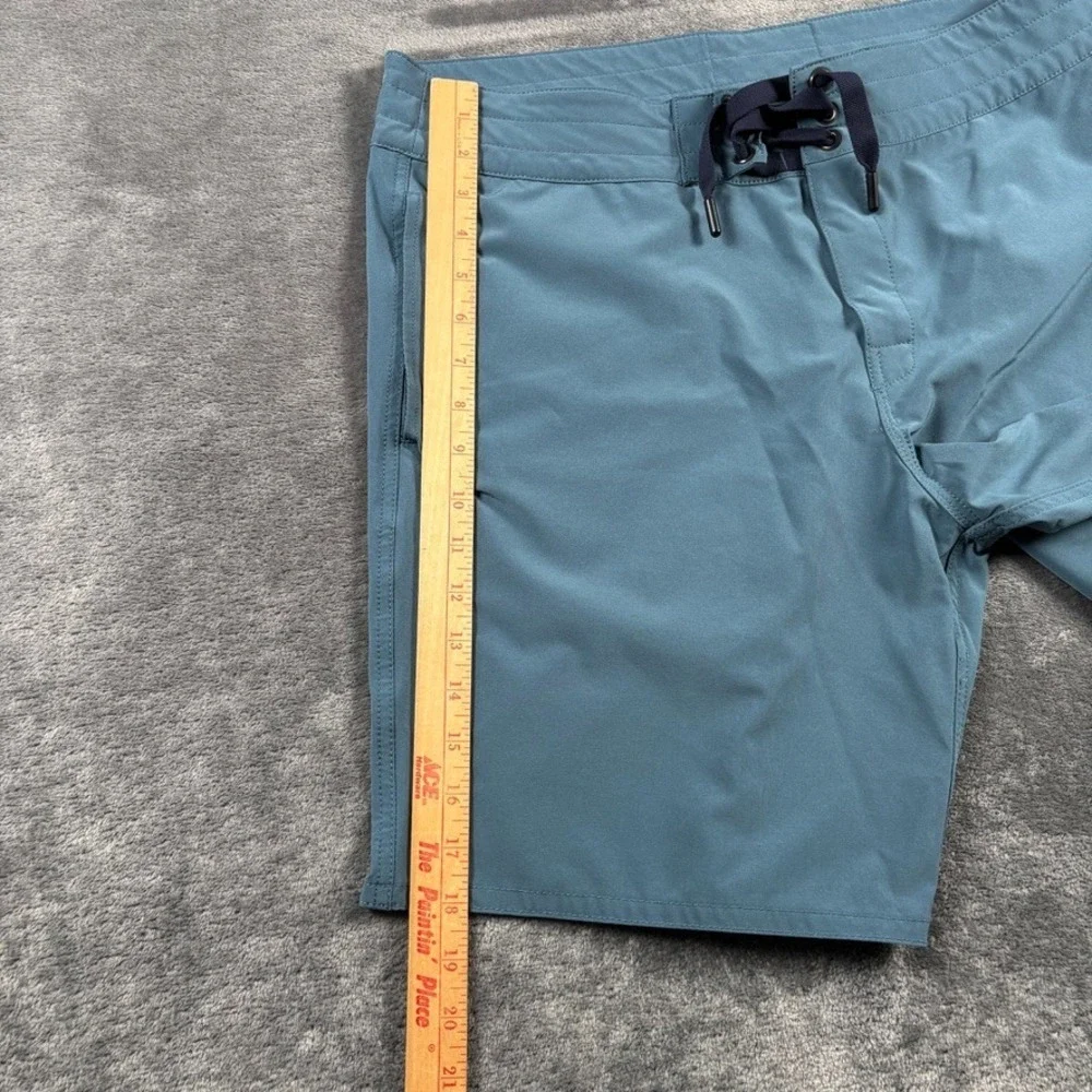 Birdwell Beach Britches Shorts Mens 36 Blue Back Pocket Surf Board Swim Trunks